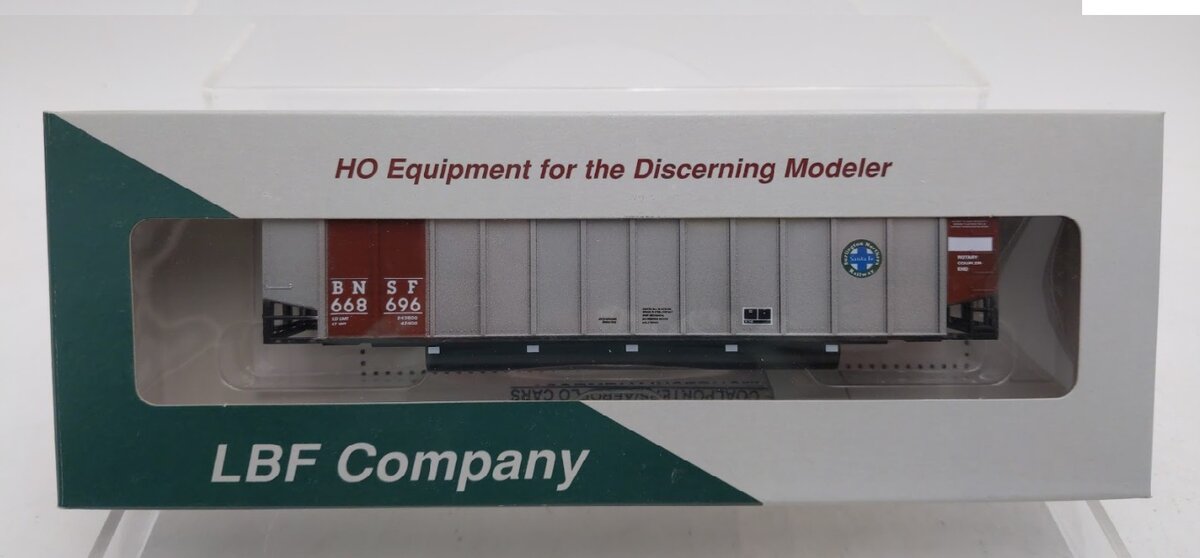 LBF 668696 HO Brown & Silver BNSF Johnstown Coalporter P/N 812 Car # 668696 Kit