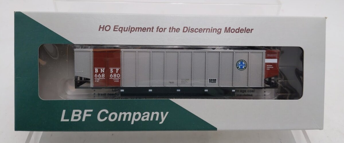 LBF 668680 HO Brown & Silver BNSF Johnstown Coalporter P/N 812 Car # 668680 Kit