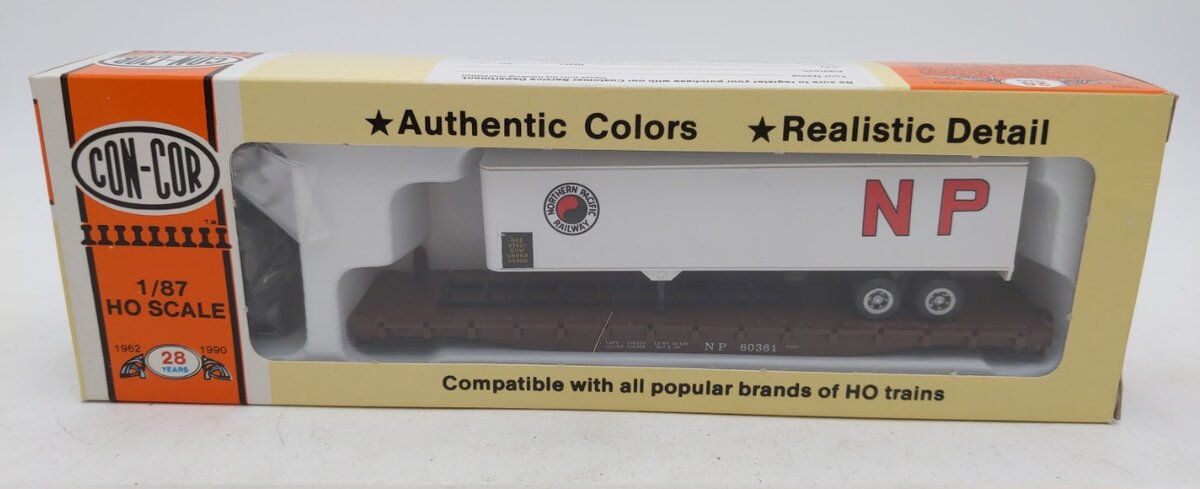 Con-Cor 0001-009182 HO Scale Northern Pacific 54' TOFC Flatcar Kit