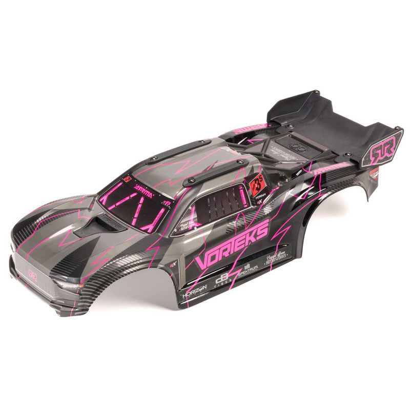 ARRMA ARA-2580 1:10 Pink/Black Painted Decaled Trimmed Body Set w/ Body Mount