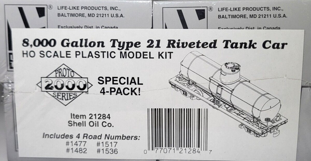 Proto 2000 21284 HO Shell Oil 8,000 Gallon Type 21 Riveted Tank Car Kit