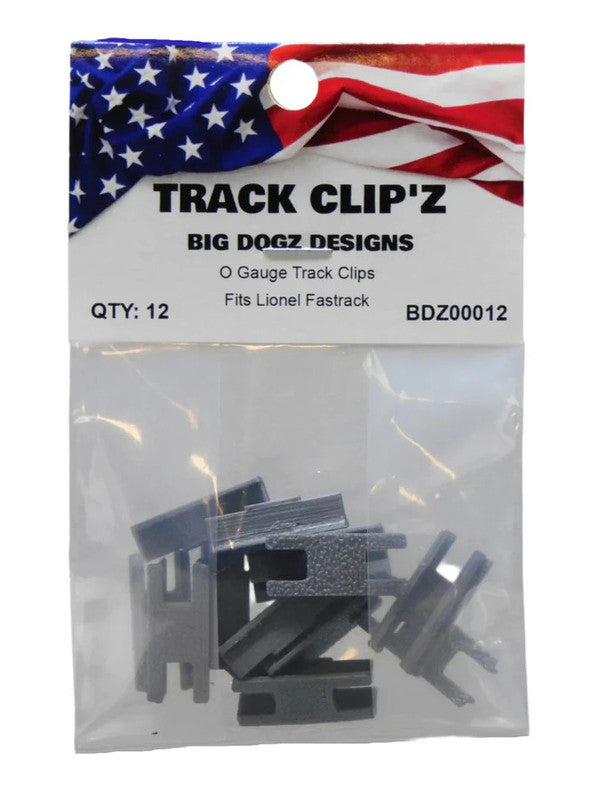 Big Dogz Designs BDZ00012 O Lionel Fastrack Track Clips (Pack of 12)