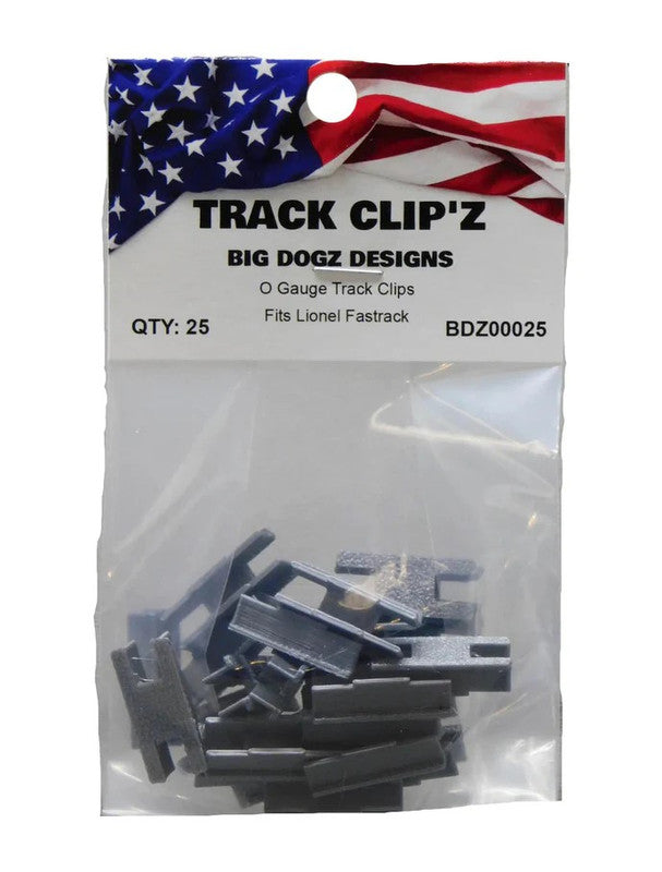 Big Dogz Designs BDZ00025 O Lionel Fastrack Track Clips (Pack of 25)