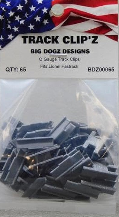 Big Dogz Designs BDZ00065 O Lionel Fastrack Track Clips (Pack of 65)
