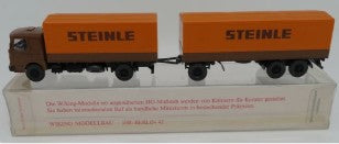Wiking 26473 HO "Steinle" Pritschen Fernlastzug MAN 19361 Truck w/ 2 Trailers