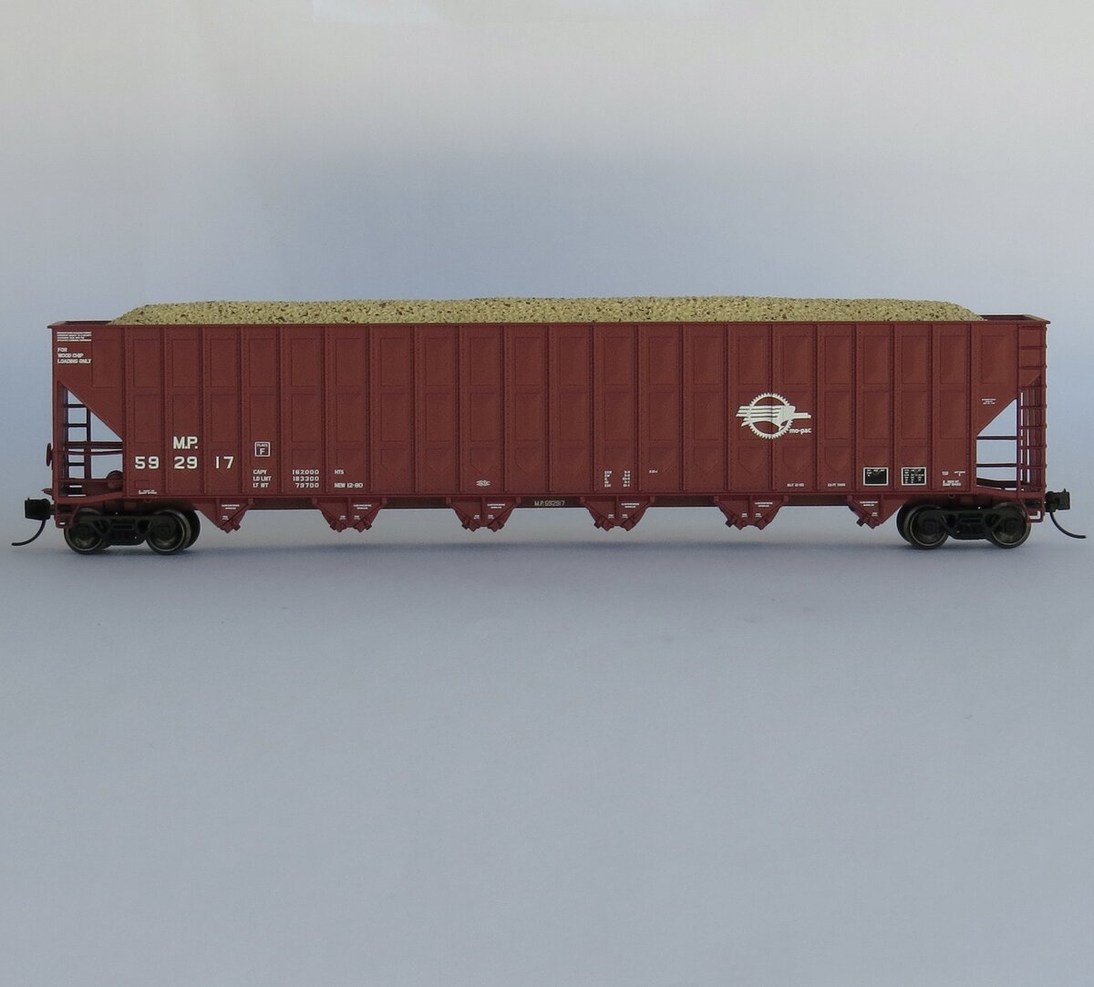 Trainworx Inc. 27003-10 N Mo-Pac Greenville 7000 Cu Ft Wood Chip Hopper #592942