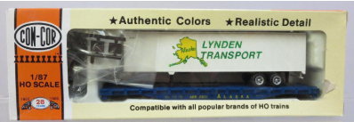 Con-Cor 0001-009172 HO Scale 45' Lynden Trailer Alaska RR Flatcar