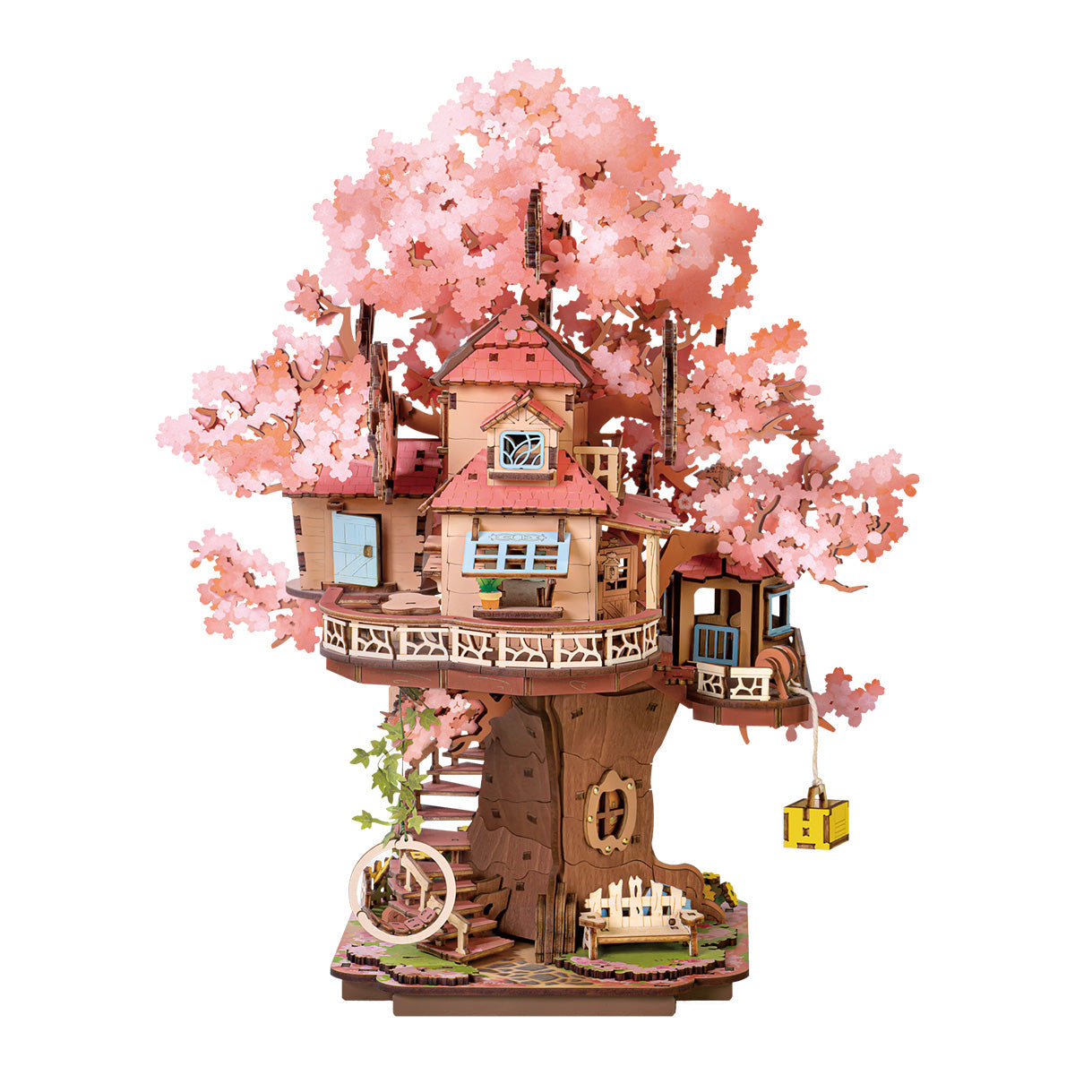 Robotime TGS04 Rolife Sakura Tree House DIY Wooden 3D Puzzle