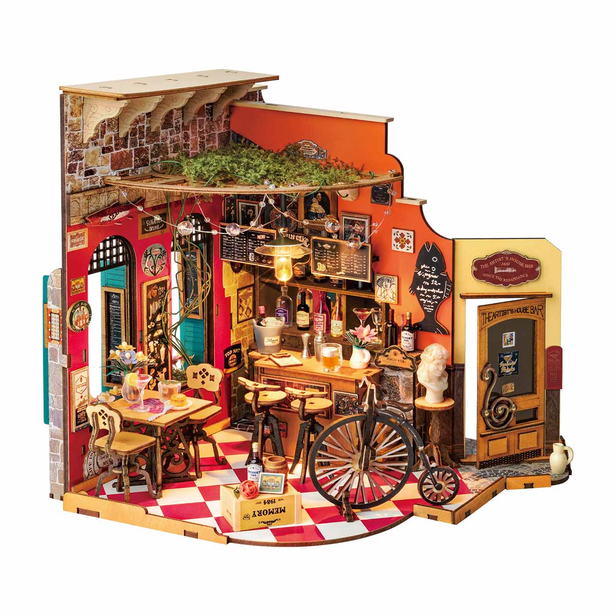 Robotime DG173 1:18 Rolife Cheers Bar & Dining DIY Miniature House