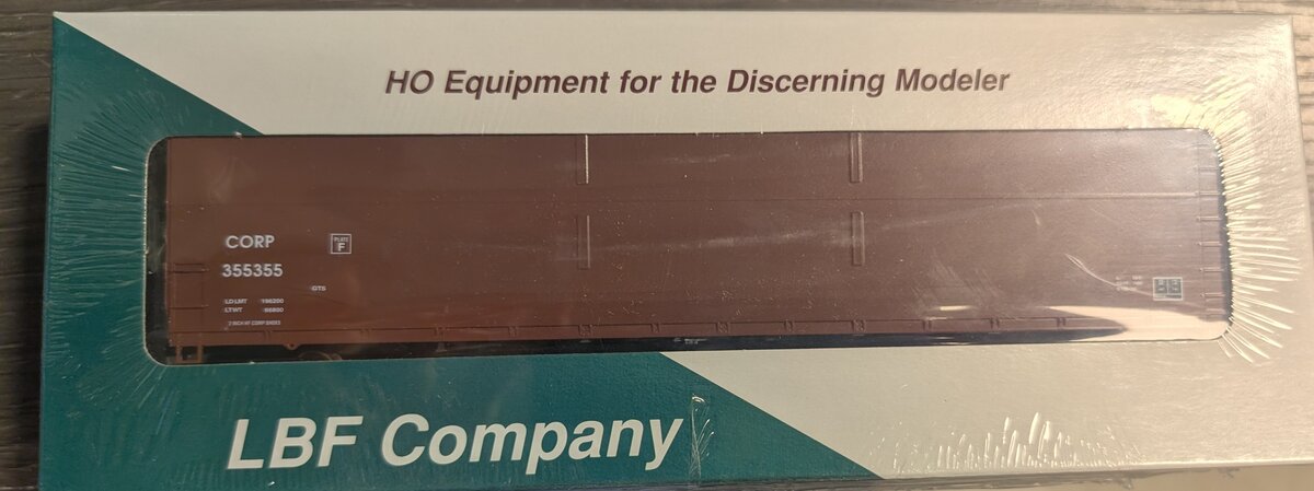 LBF 1004-9  HO Scale CORP 62' Wood Chip Gondola #355355 Kit