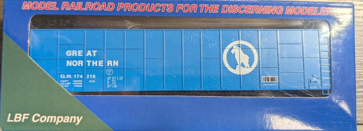 LBF 1022  HO Great Northern 62' Woodchip Hopper Ribbed Side Dump End Car #174211