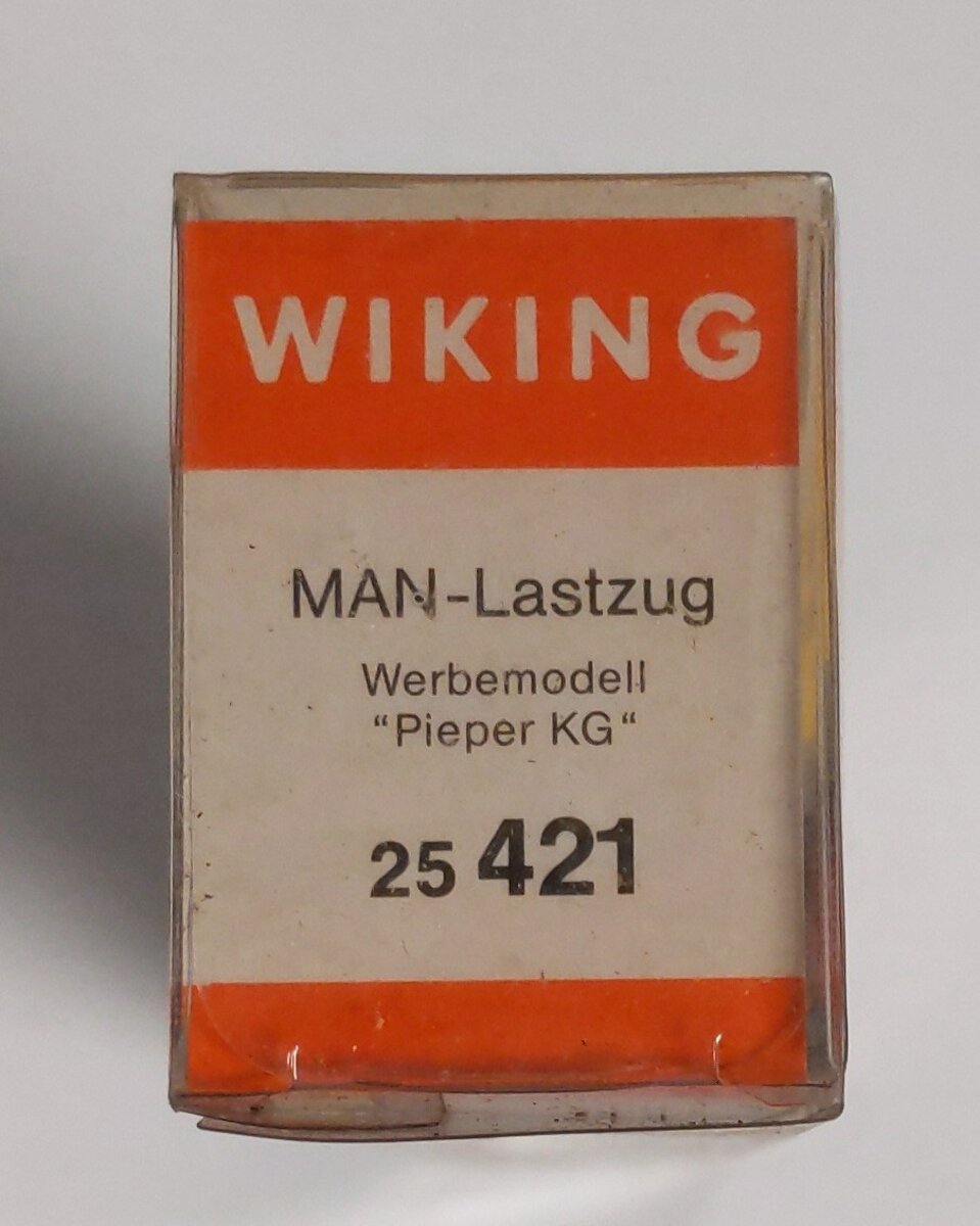 Wiking 25421 HO Scale Walter Pieper KG Double Tractor Trailer Plastic Model Car