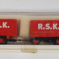Brekina Automodelle 4712 HO Scale "R.S.K." Double Tractor Trailer Plastic Truck