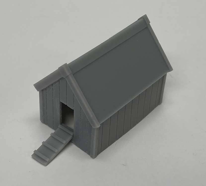 Phoenix Precision Models 32640 S Unpainted Chicken Coop with Ramp 3D Printed Kit