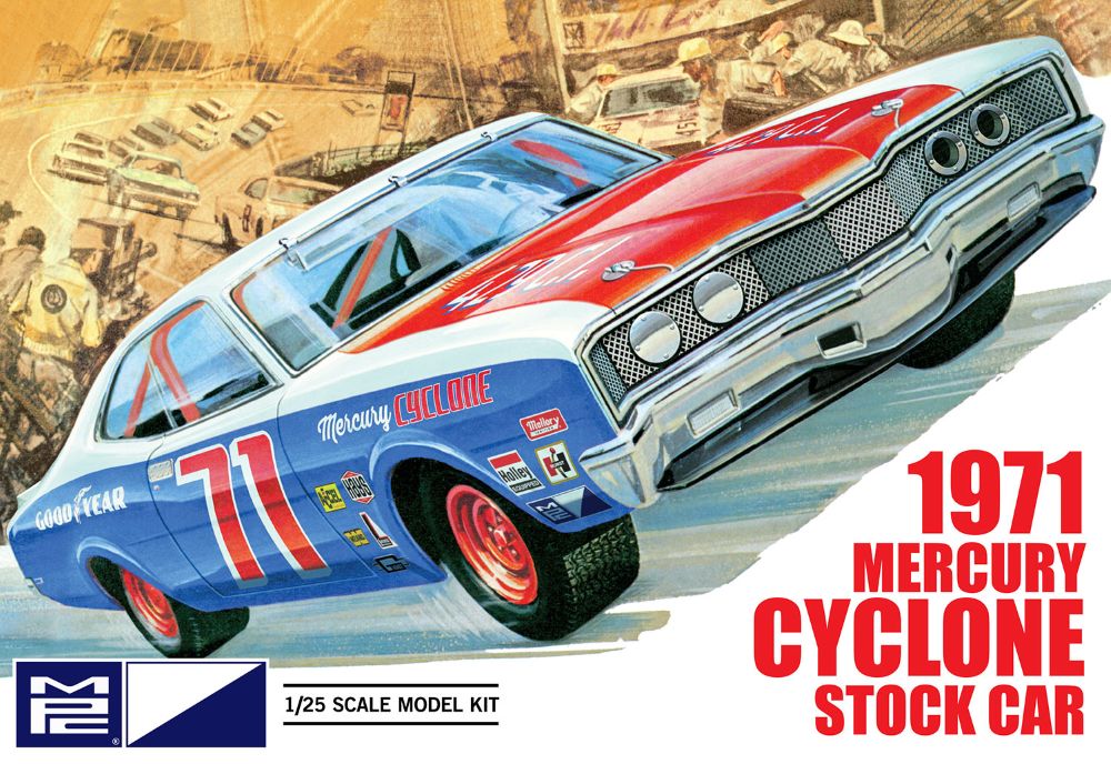 MPC 1023 1:25 1971 Mercury Cyclone Stock Car Plastic Model Kit