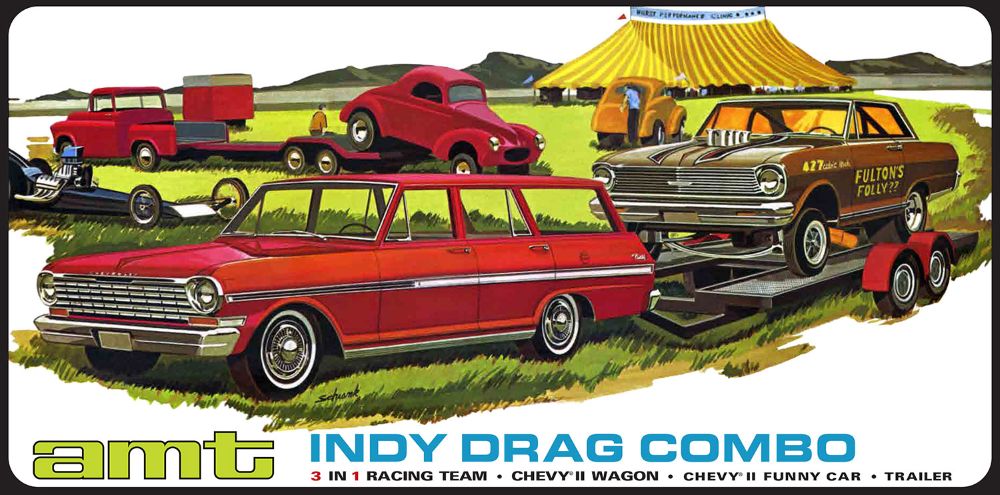 AMT 1520 1:25 Indy Drag Combo Plastic Model Kit