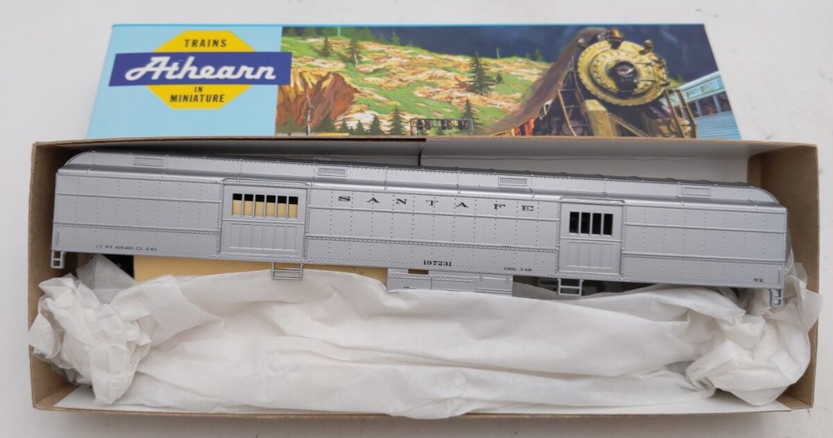 Athearn 1140 HO Scale Santa FeWork Train Baggage Car # 197231 Kit