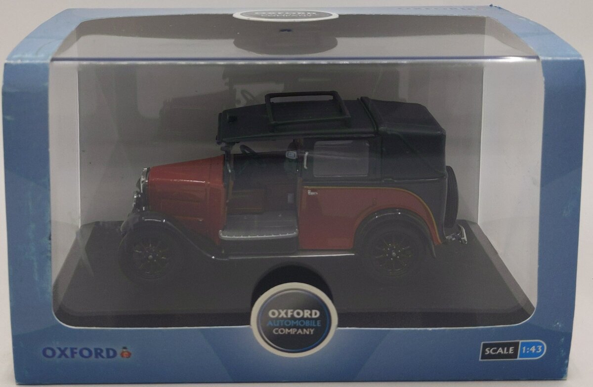 Oxford Diecast AT004 Burgundy Austin Low Loader Car