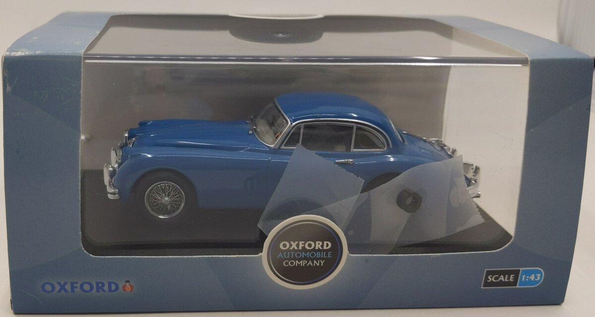 Oxford Diecast Jaguar Coupe XK150 Bluebird Blue Car