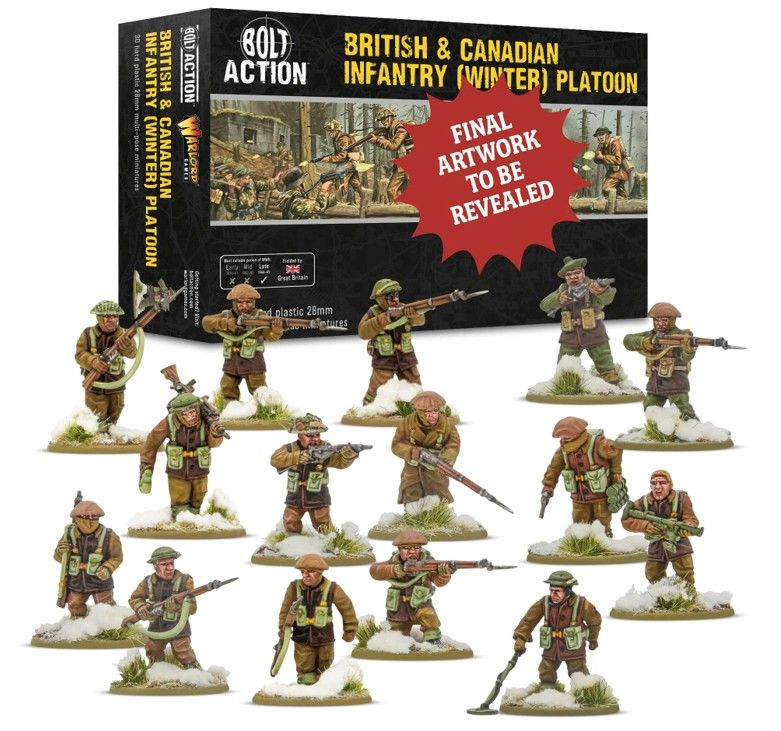 Warlord Games 402011027 28mm WWII British & Canadian Infantry Winter Platoon Kit
