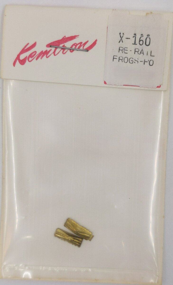 Kemtron X-160 HO Scale Vintage Steam Locomotive Brass Re-Rail Frogs (Pack of 2)