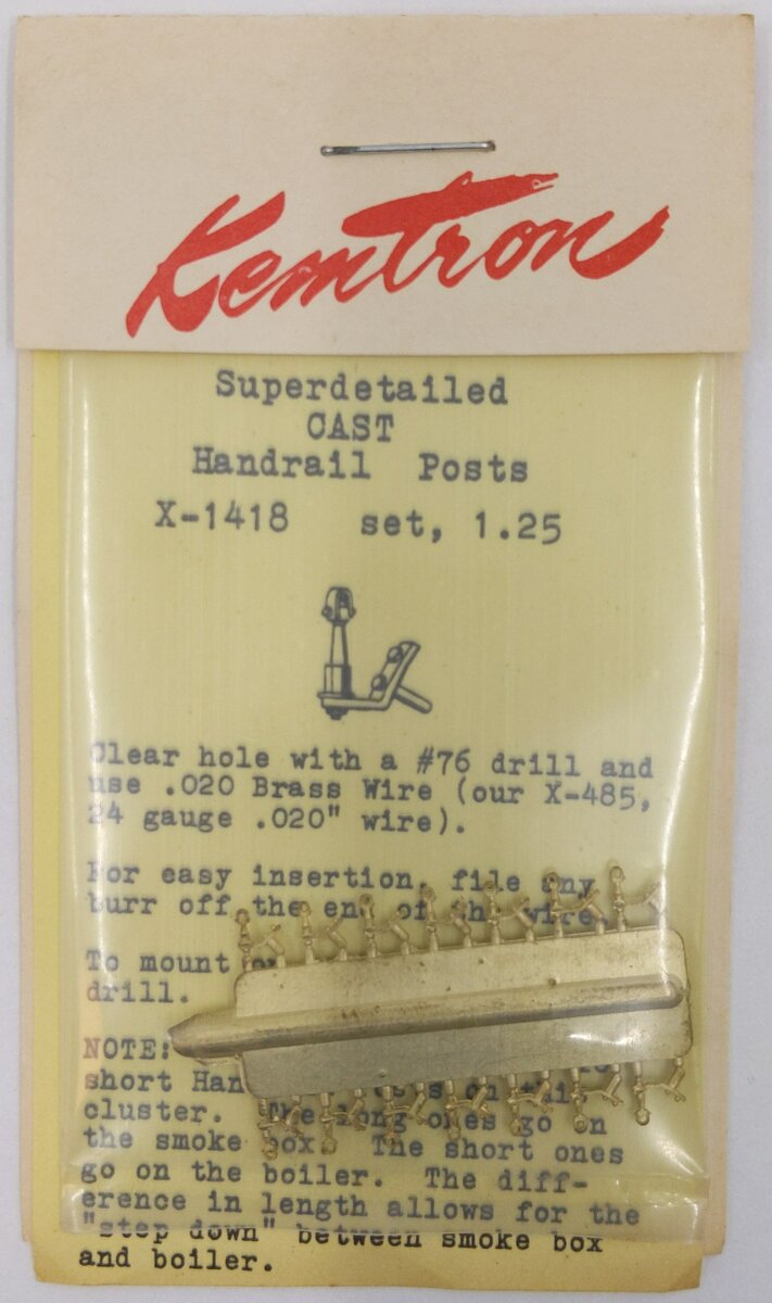 Kemtron X-1418 Vintage Brass Super detailed OAST Handrail Posts