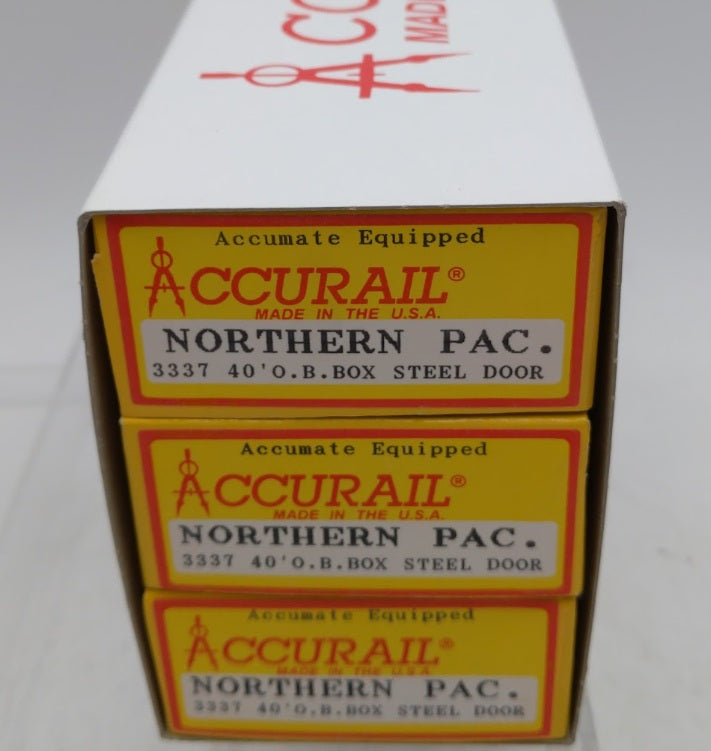 Accurail 3337 HO Northern Pacific 40' OB Box Steel Door Kit (Set of 3)