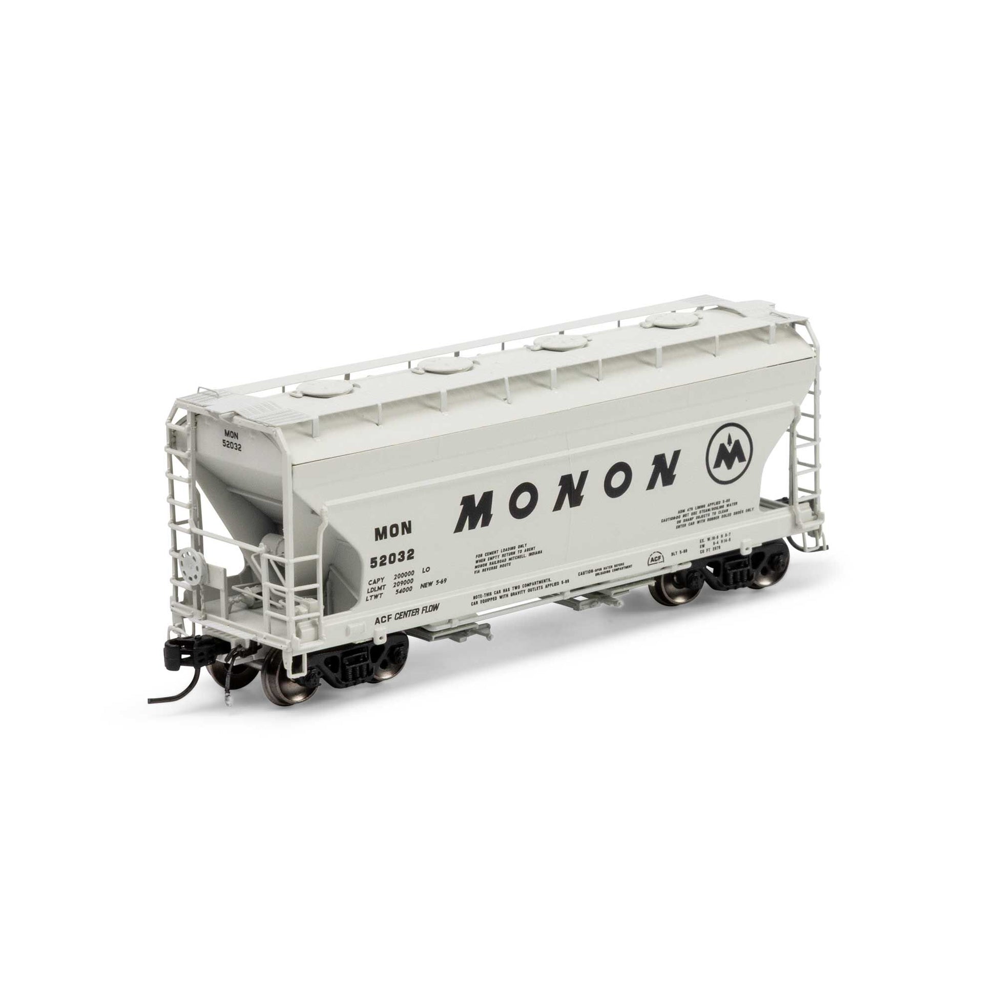 Athearn ATHG-1290 N Monon ACF 2970 Covered Hopper #52032