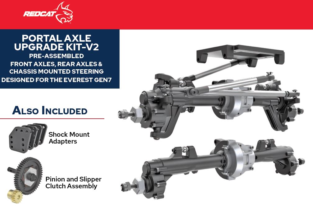 Redcat Racing RER13366 Assembled V2 Portal Axle Kit