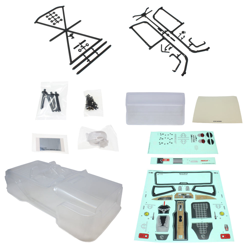 Redcat Racing RER14417 Marksman Clear Body with Roll Cage and Hardware Set