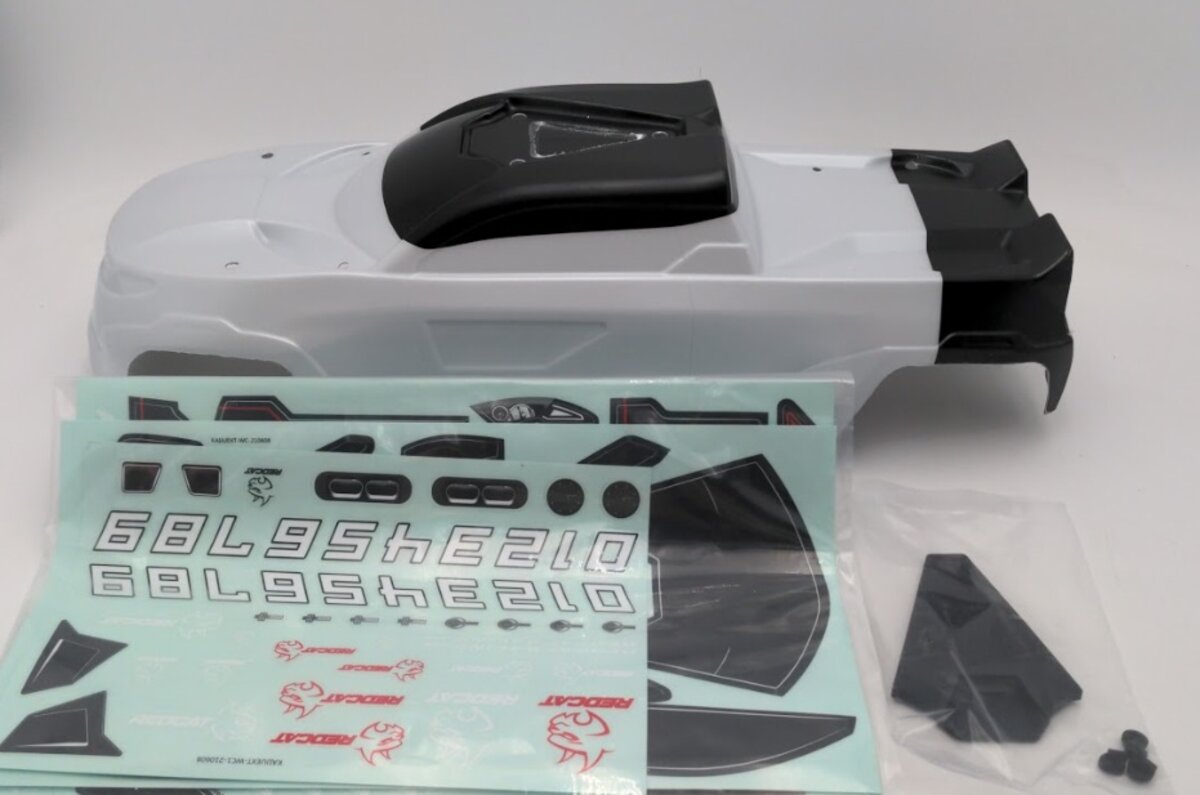 Redcat Racing RER14464 1:8 White Truck Body with Roof Skid Kit