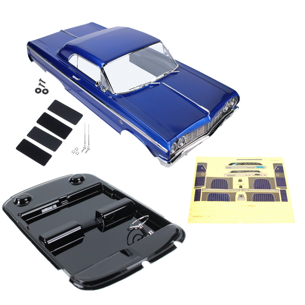 Redcat Racing RER32912 Blue 64 Impala Body with Magnetic Mounts