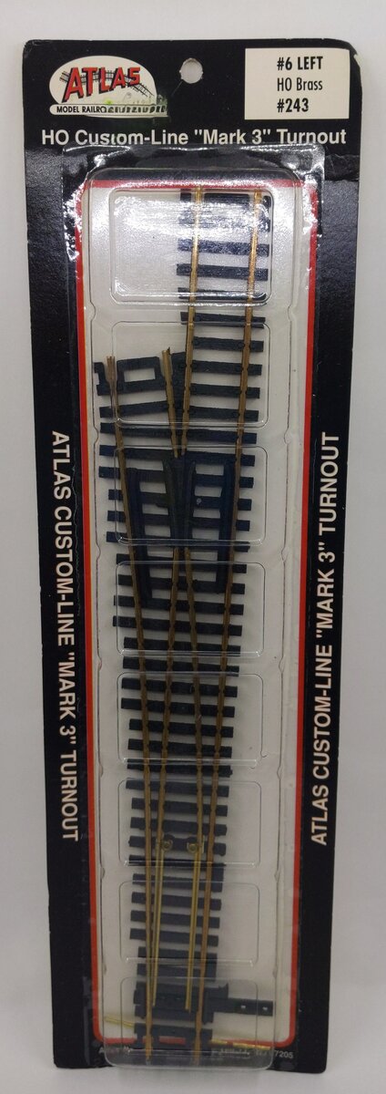 Atlas 243 HO 1:87 Left Brass Custom Line Mark Turnout Switch