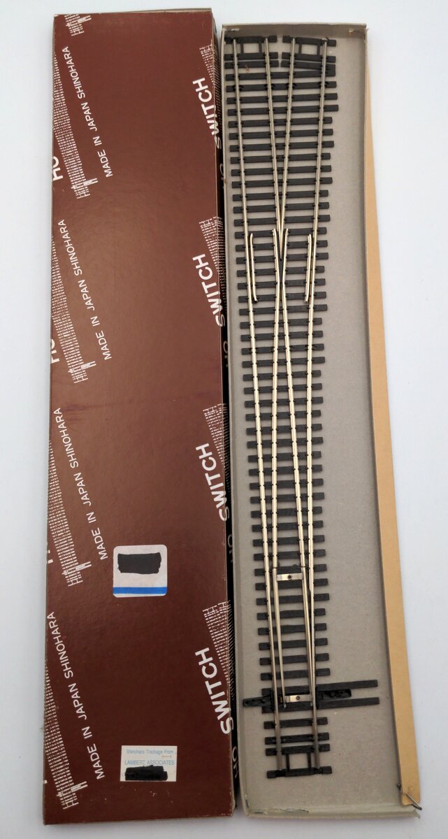 Shinohara Track HO N100 #8 R/H Vintage Switch Track
