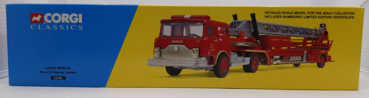 Corgi 52101 1:50 Diecast Mack CF Aerial Ladder Long Beach EX/Box