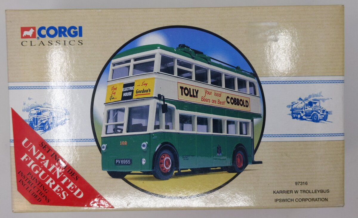 Corgi 1:50 Classics Karrier Trolley 97316 Bus Tolly Cobbold Ipswich