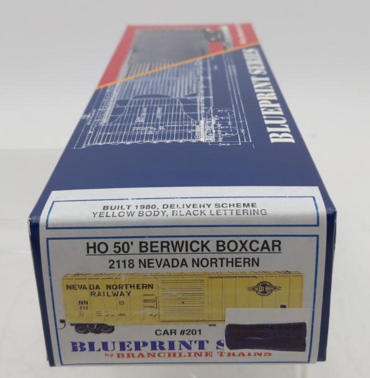 Branchline Trains 2118 HO Scale Nevada Northern 50' Berwick Boxcar # 201 Kit