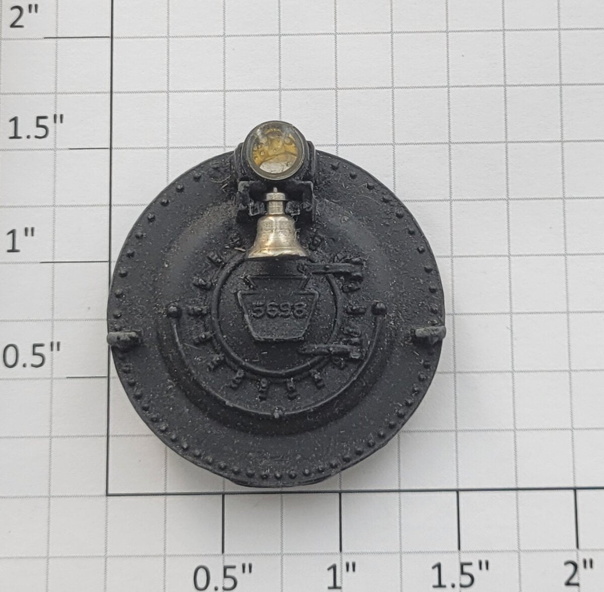 American Flyer PA9504A Black Boiler Front with Lens and Bell #5698