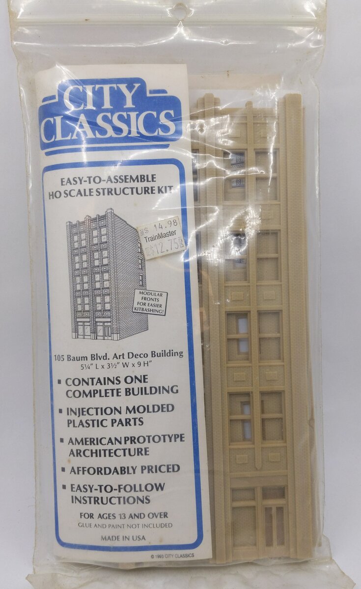 City Classics HO Scale  105 Baum Blvd Art Deco Building Kit