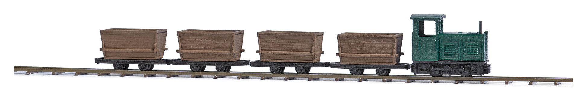 Busch 8071 N LKM Ns 2f Mine Diesel Locomotive with Dump Cars Set