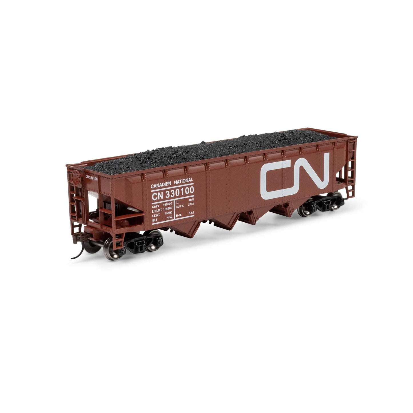 Athearn ATH-1575 HO Canadian National 40' 4-Bay Offset Hopper with Load #330100