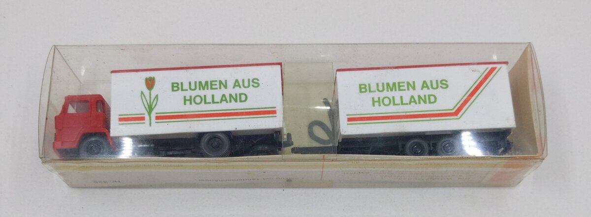 Wiking 426 HO Scale Lastzug Mit Tandemanhanger Plastic Double Tractor Trailer