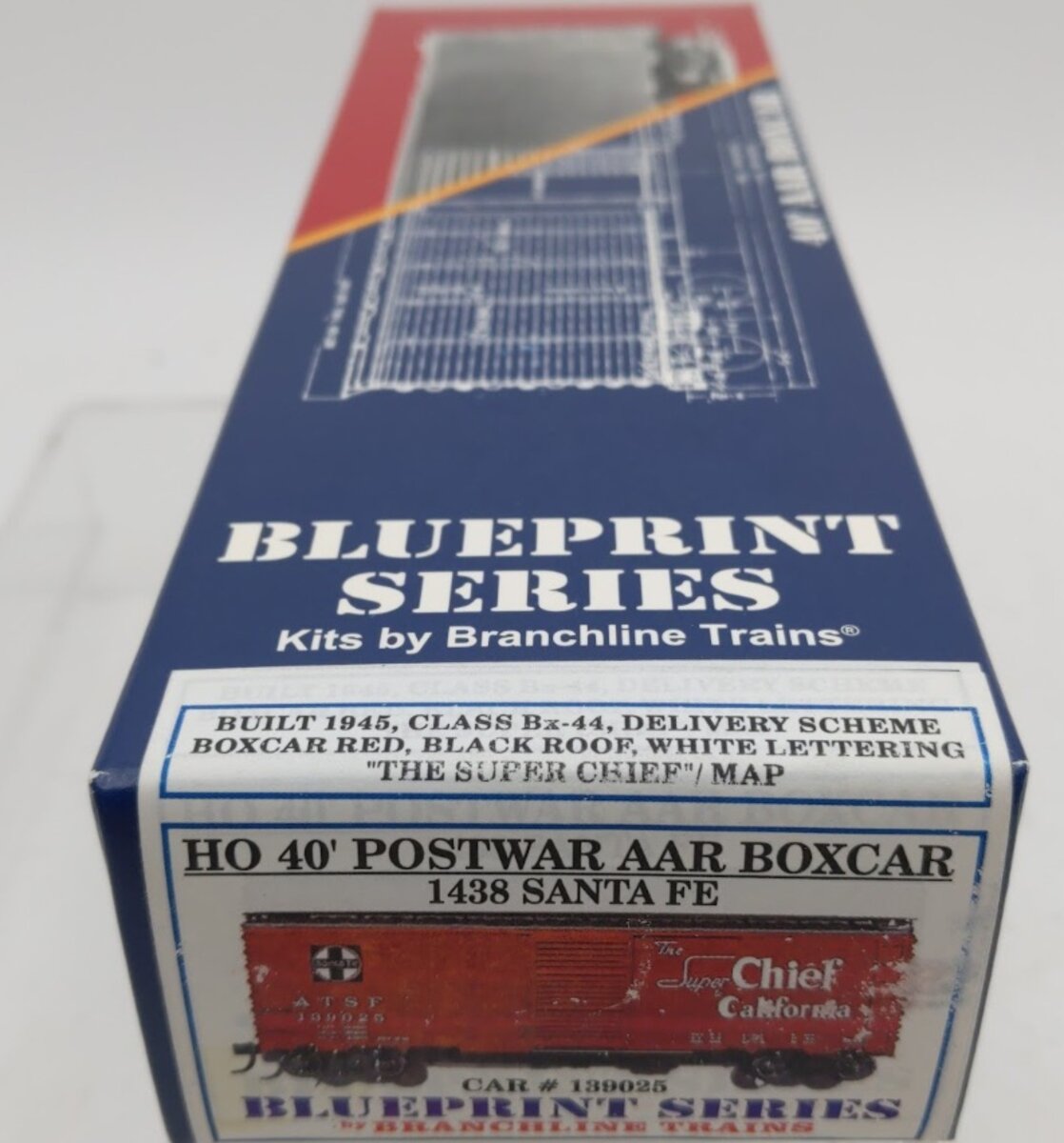 Branchline Trains 1438 HO Blueprint Series ATSF 40' AAR Boxcar 6' Door # 139025