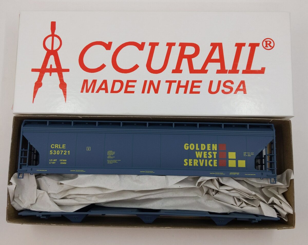 Accurail 2032.9 HO Golden West 3-Bay ACF Hopper #530721