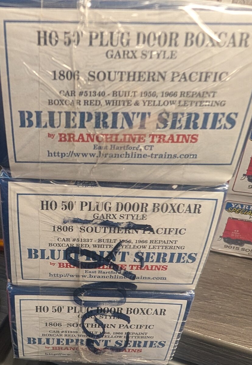 Branchline Trains 1806 HO Southern Pacific 50' Plug Door Boxcar (Set of 3) Kits