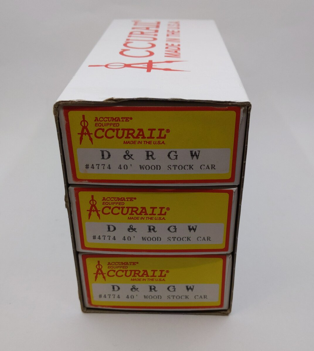 Accurail 4774 HO D and RGW 40' Wood Stock Car Kit (3pk)