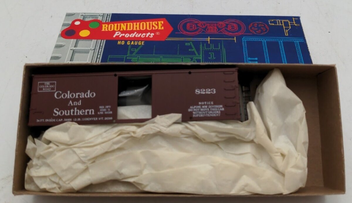 Roundhouse 3000 HO Colorado & Southern Old Timer 36' Boxcar # 8223 Kit