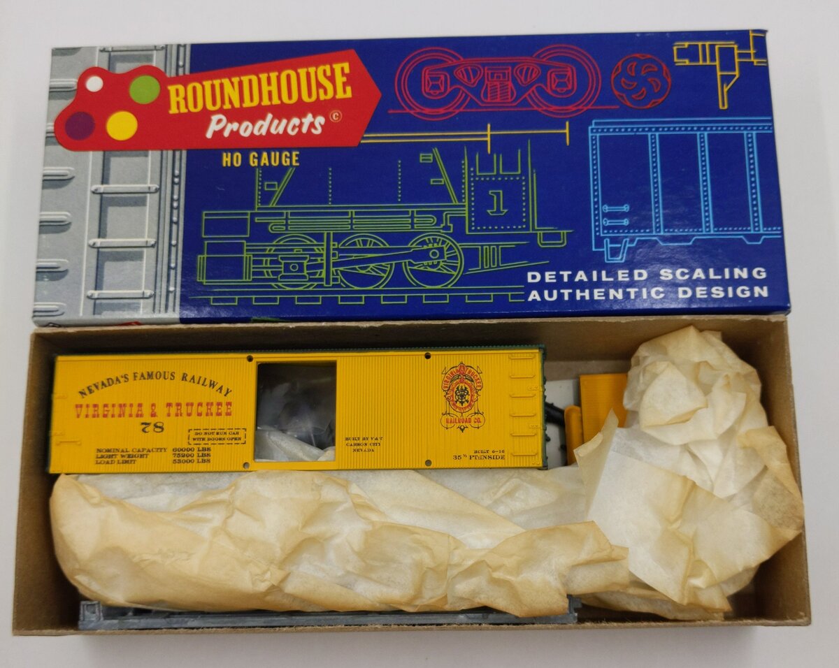Roundhouse 3005 HO ScaleVirginia & Truckee 36' Boxcar # 78 Kit