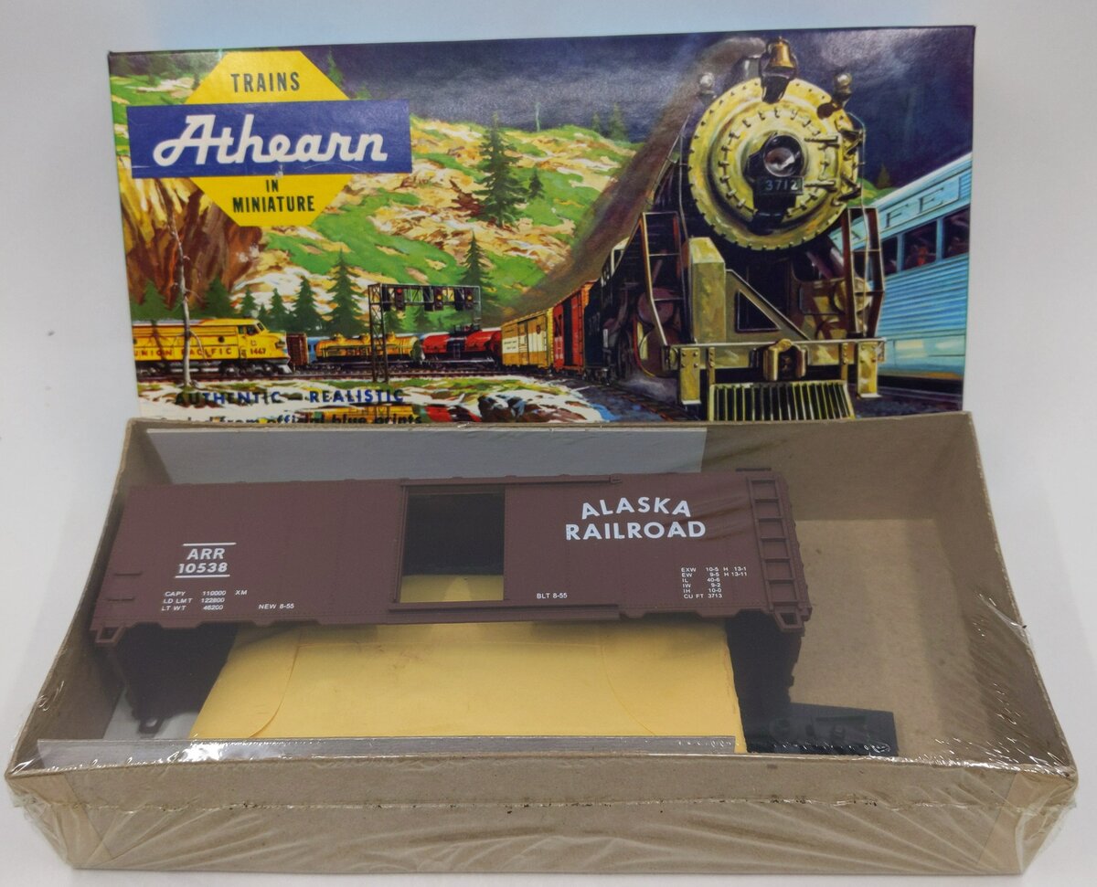Athearn 1709 HO SCALE BEV-BEL ALASKA RAILROAD 40' box car Kit