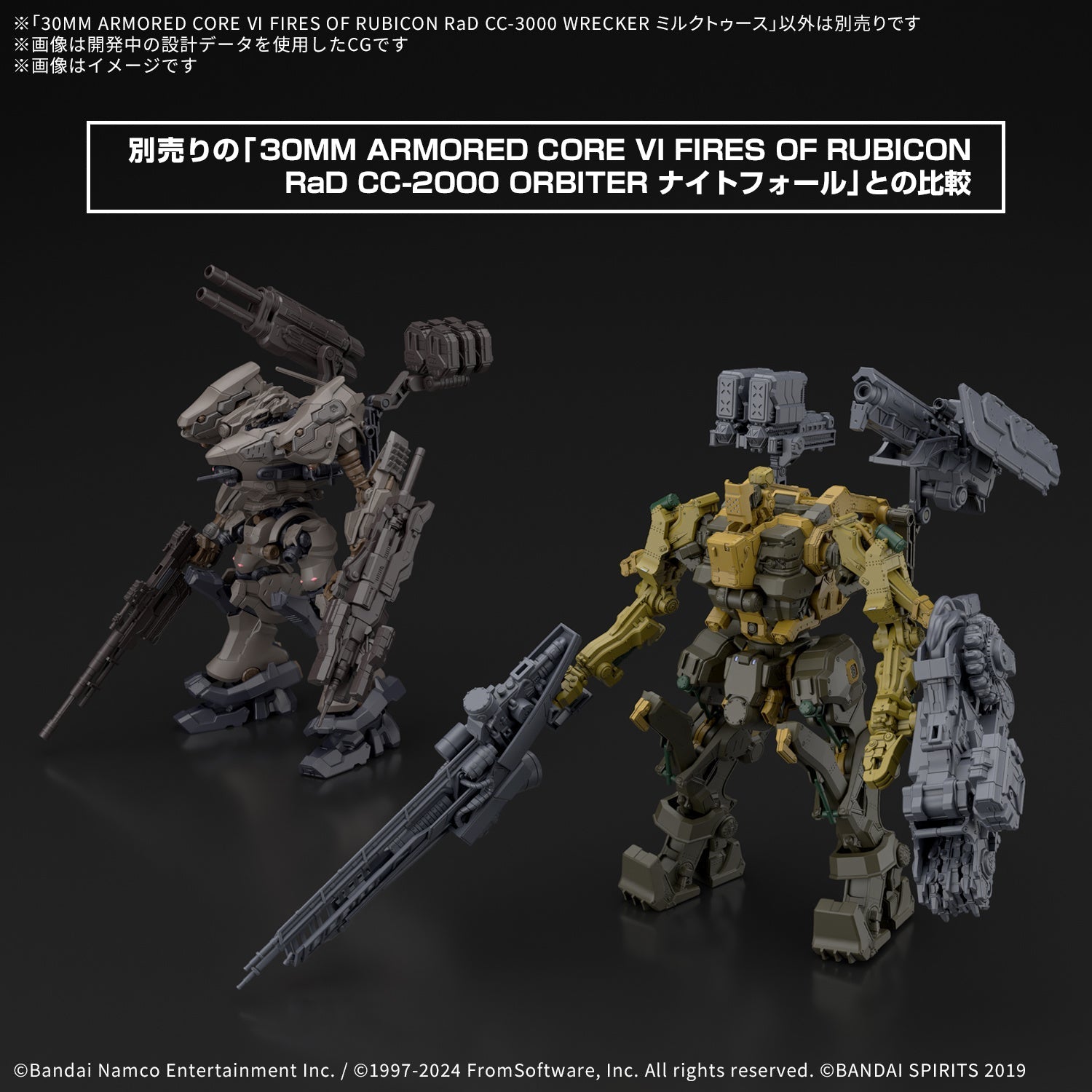 Bandai 5068575 30MM RaD CC-3000 Wrecker Milk Tooth Plastic Model Kit